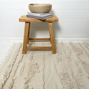 FLOOR RUG DHURRY COTTON TUFTED – NATURAL