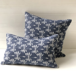 Date Palm Cushion Cover - Navy Blue