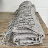 Throw Linen/cotton Herringbone - light-grey