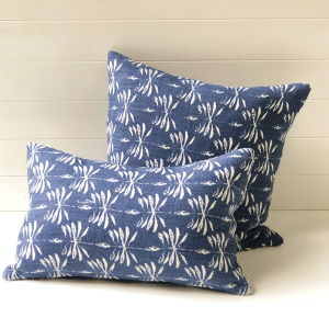 Date Palm Cushion Cover - Navy Blue