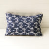 Cushion Cover Linen Date Palm 35 x 55cm - Navy Blue - cover-only