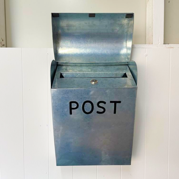 Post Box Galvanised Iron Front Open