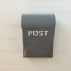 Lockable Post Box - Large Mail Box - grey