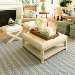 Indah Island Collaboration - Floor Rug Recycled Cotton - Geneva Blue