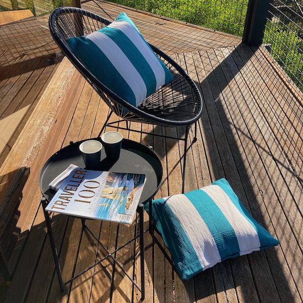 Peacock Deck Stripe Outdoor PP Cushion Cover