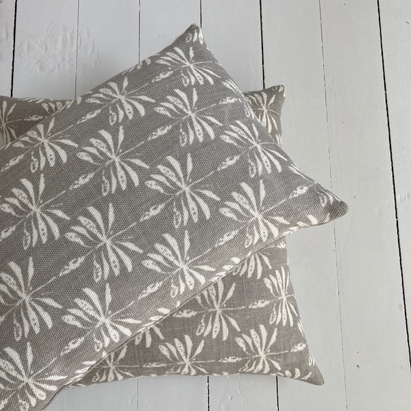 Cushion Cover Linen Date Palm - Cool Grey