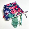 Make-Up Bag/Zip Pouch Floral Print - cornflower-blue