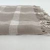Throw Wool/Linen Crepe - taupe-thr12367t