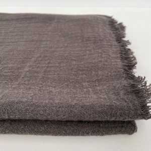 Throw 100% linen - dark grey