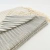 Throw - Soft Cotton Stripes THR12998 - grey-135x175cm