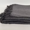 Throw Herringbone Recycle Wool Mix - darkgrey-thr13054bdg