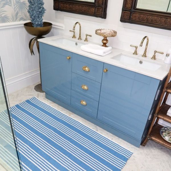 Indah Island Collaboration - Floor Rug Recycled Cotton - Durban Denim