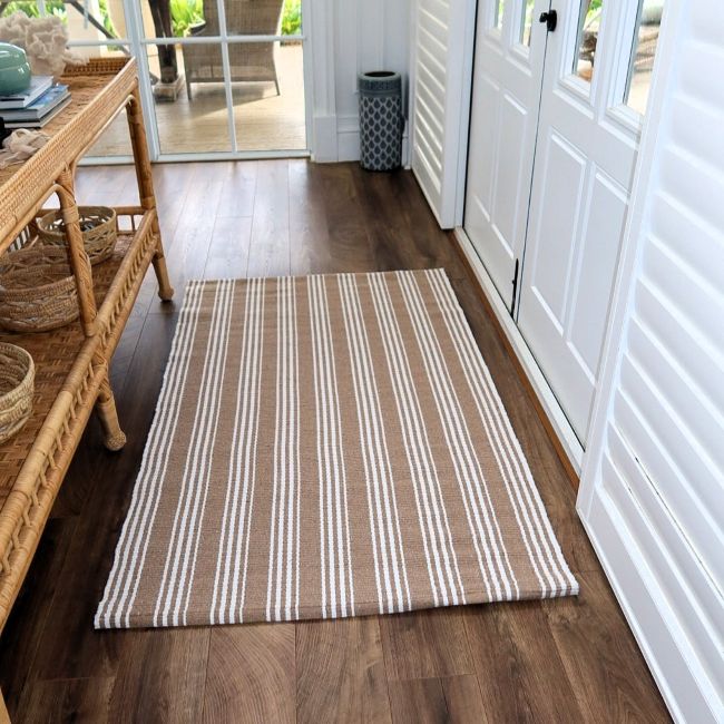 Indah Island Collaboration - Floor Rug Recycled Cotton - Armani Beige