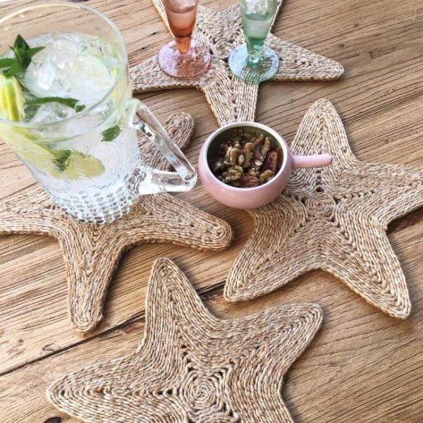 handmade jute placemat - Starfish