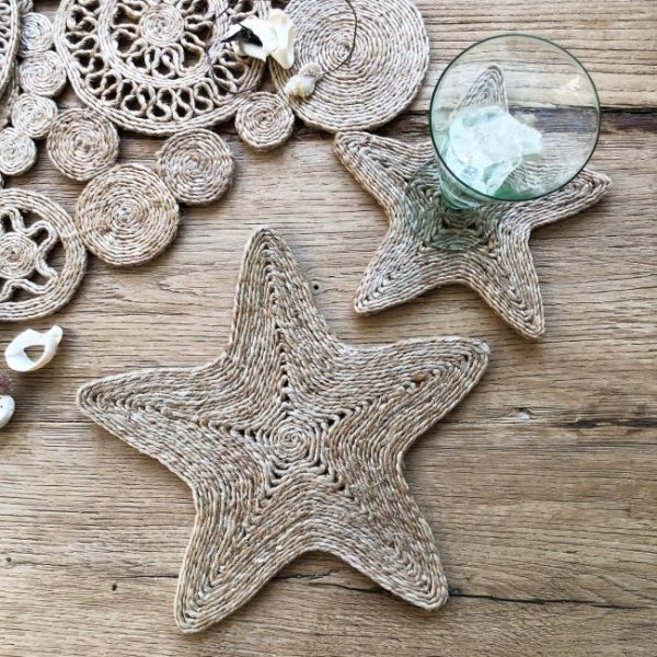 handmade jute placemat & trivet - Starfish