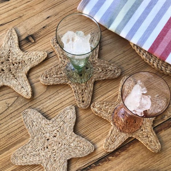 handmade jute trivet set - Starfish