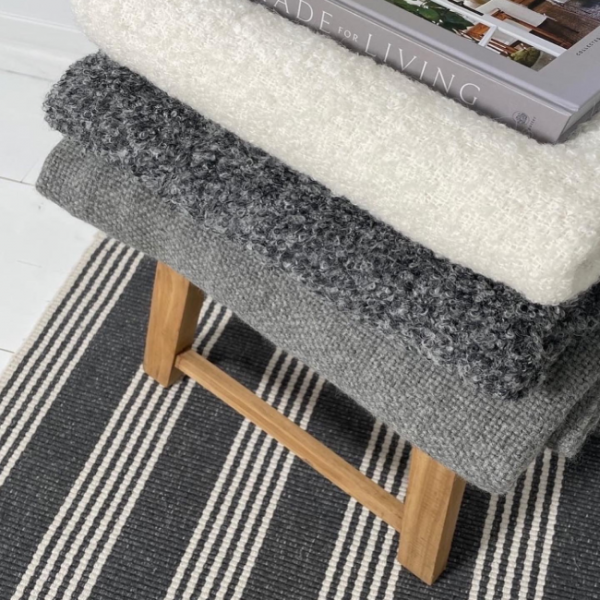 Indah Island Collaboration - Floor Rug Recycled Cotton - Durban Grey