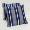 Cushion Cover 50cm - Recycled Cotton Navy White Stripe - with-insert