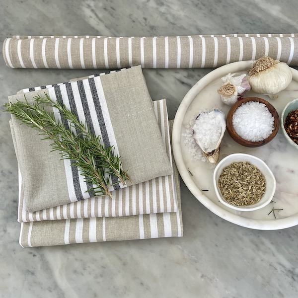 Cotton Tea Towels - Durban Sand, Armani Beige