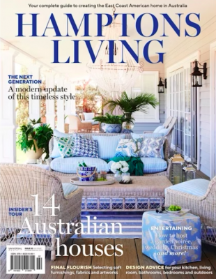 CARNIVAL HOMEWARES X INDAH ISLAND AS FRONT COVER FOR LATEST HAMPTONS MAGAZINE