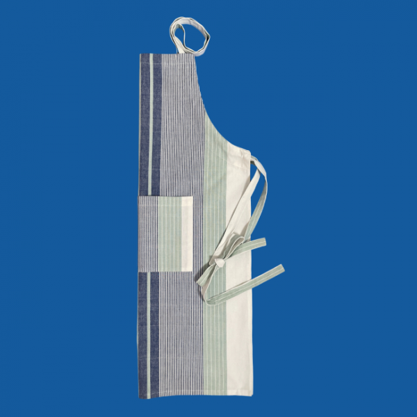 100% cotton kitchen and BBQ aprons by Carnival Homewares in bold striped designs. Adjustable fit with front pocket. Ethically made in India. Perfect for cooking, baking, or BBQs. Great gift idea for housewarmings, birthdays, or special occasions.