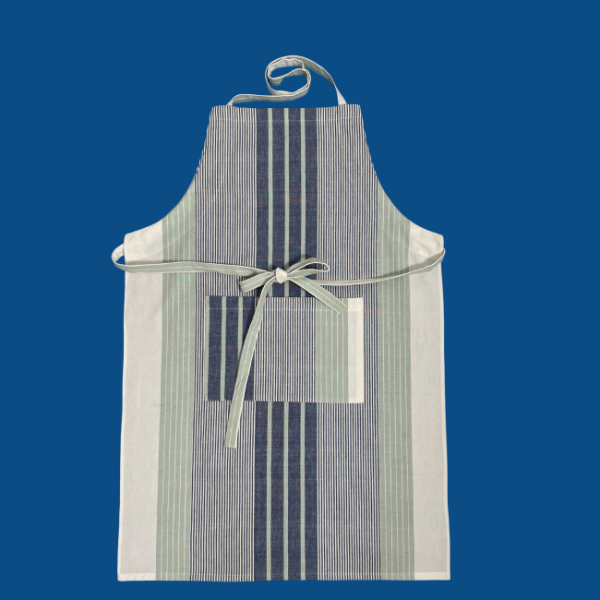 100% cotton kitchen and BBQ aprons by Carnival Homewares in bold striped designs. Adjustable fit with front pocket. Ethically made in India. Perfect for cooking, baking, or BBQs. Great gift idea for housewarmings, birthdays, or special occasions.
