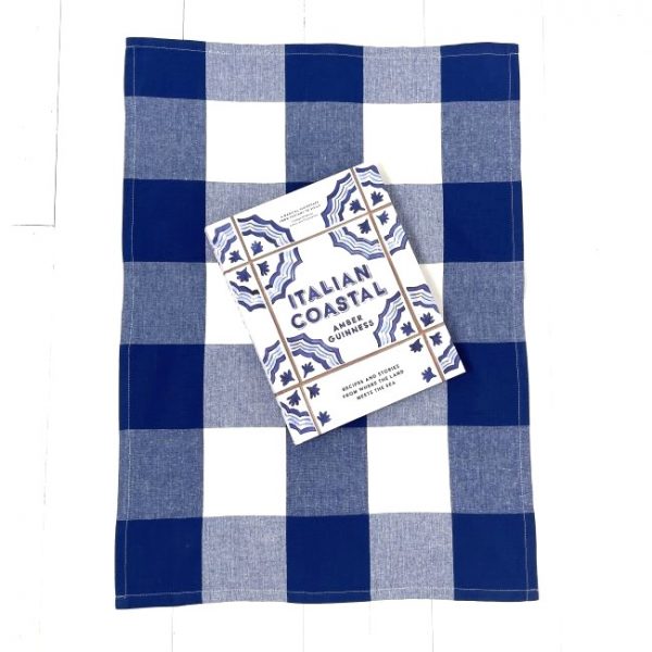 Cotton Tea Towels - Blue White Check