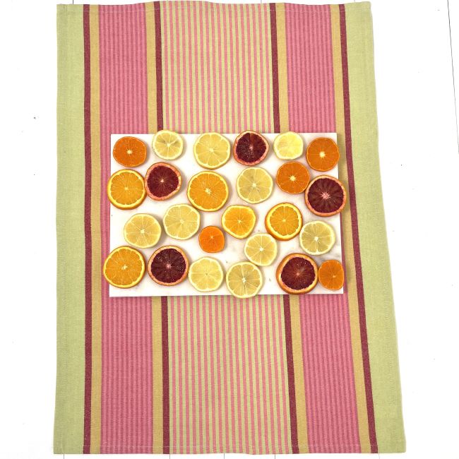 Cotton Tea Towels - Pink Gin