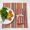 Striped Napkin Set of 6 - terracotta