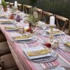 Tablecloths - Woven Stripes - terracotta