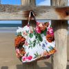 Sept'25 Arrival Beach Bag - white-rose-garden