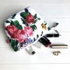 Sept'25 Essentials Travel Pouch - white-rose-garden