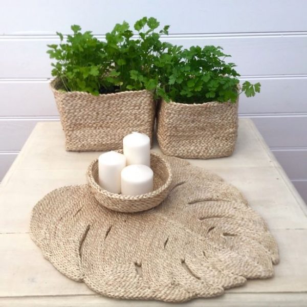 Oct'25 Handmade Jute Palm Mat-Natural - Image 2